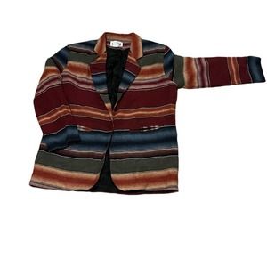 Vintage Multicolor Striped Blazer